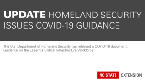 dark grey and white graphic announcing new DHS guidance document