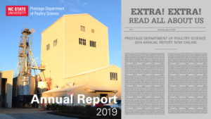 graphic announcing the 2019 Annual Report from the Prestage Department of Poultry Science