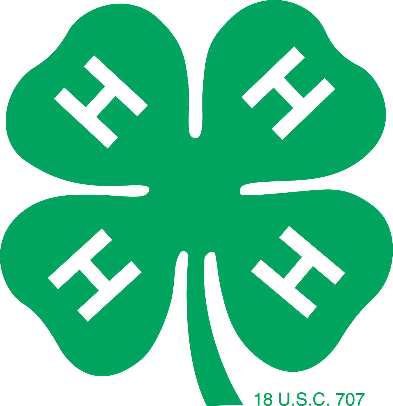 4-H logo - 4 leaf clover with H in each leaf