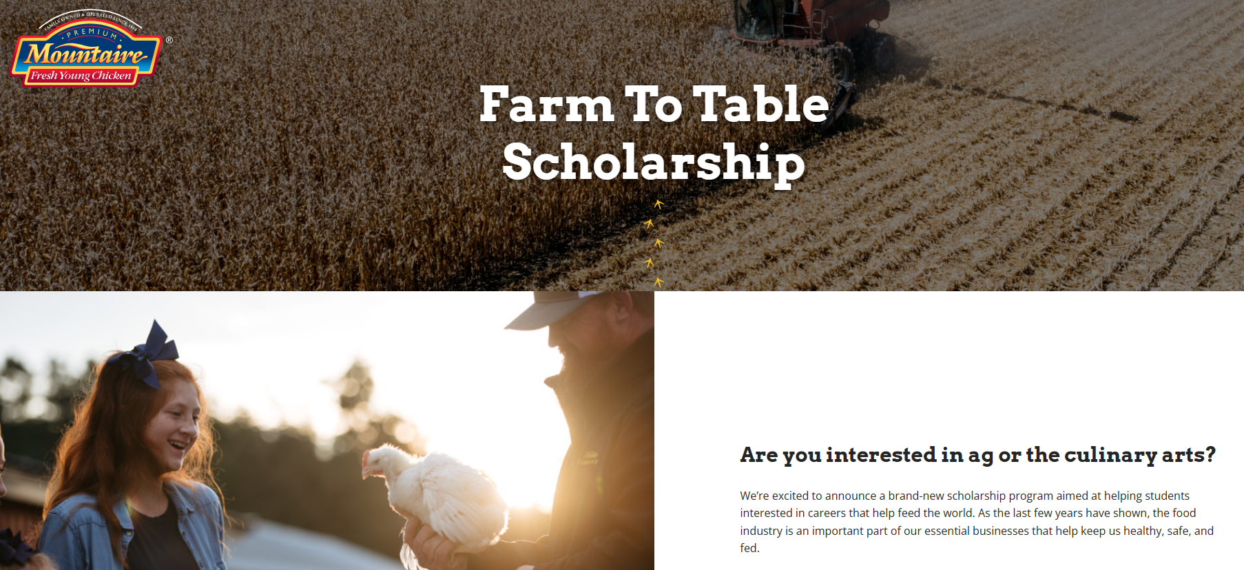 Farm to Table Scholarship